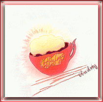 coffee art :: coffee cup drawn image